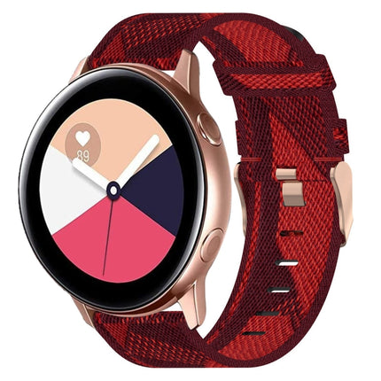 20mm Nylon Woven Watch Band, For Samsung Galaxy Watch4 Classic 42mm, For Samsung Galaxy Watch Active 2 - DealBuddy