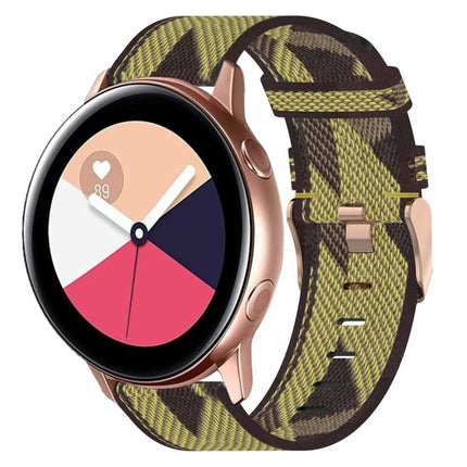 20mm Nylon Woven Watch Band, For Samsung Galaxy Watch4 Classic 42mm, For Samsung Galaxy Watch Active 2 - DealBuddy