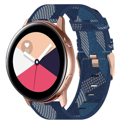 20mm Nylon Woven Watch Band, For Samsung Galaxy Watch4 Classic 42mm, For Samsung Galaxy Watch Active 2 - DealBuddy