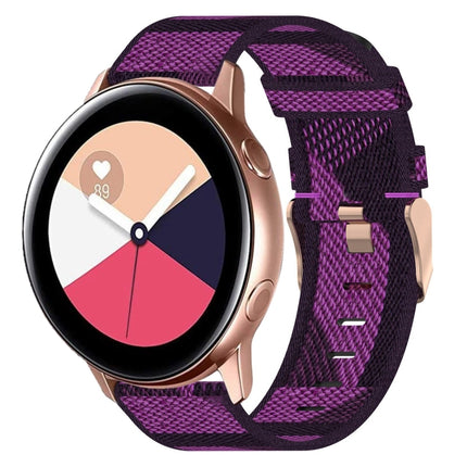 20mm Nylon Woven Watch Band, For Samsung Galaxy Watch4 Classic 42mm, For Samsung Galaxy Watch Active 2 - DealBuddy