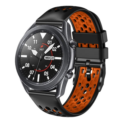 22mm Two-Color Breathable Silicone Watch Band, For Samsung Galaxy Watch3 45mm, For Samsung Galaxy Watch 46mm, For Samsung Gear S3 Classic, For Samsung Gear S3 Frontier - DealBuddy