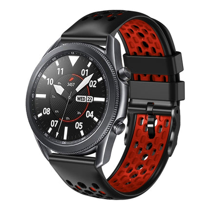 22mm Two-Color Breathable Silicone Watch Band, For Samsung Galaxy Watch3 45mm, For Samsung Galaxy Watch 46mm, For Samsung Gear S3 Classic, For Samsung Gear S3 Frontier - DealBuddy
