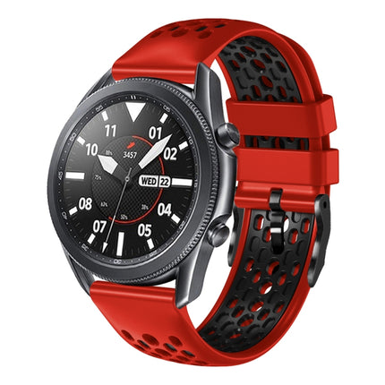 22mm Two-Color Breathable Silicone Watch Band, For Samsung Galaxy Watch3 45mm, For Samsung Galaxy Watch 46mm, For Samsung Gear S3 Classic, For Samsung Gear S3 Frontier - DealBuddy