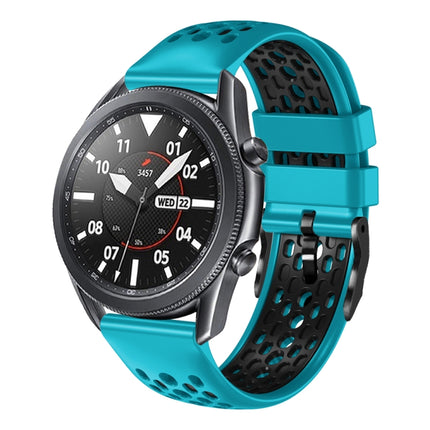 22mm Two-Color Breathable Silicone Watch Band, For Samsung Galaxy Watch3 45mm, For Samsung Galaxy Watch 46mm, For Samsung Gear S3 Classic, For Samsung Gear S3 Frontier - DealBuddy