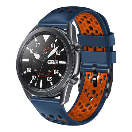 22mm Two-Color Breathable Silicone Watch Band