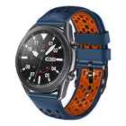 22mm Two-Color Breathable Silicone Watch Band, For Samsung Galaxy Watch3 45mm, For Samsung Galaxy Watch 46mm, For Samsung Gear S3 Classic, For Samsung Gear S3 Frontier - DealBuddy