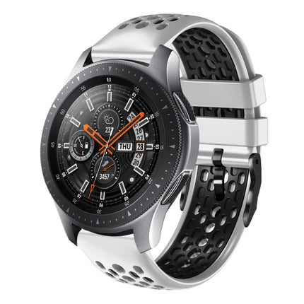 22mm Two-Color Breathable Silicone Watch Band, For Samsung Galaxy Watch3 45mm, For Samsung Galaxy Watch 46mm, For Samsung Gear S3 Classic, For Samsung Gear S3 Frontier - DealBuddy