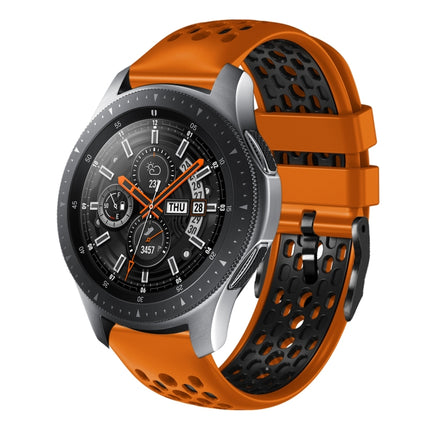 22mm Two-Color Breathable Silicone Watch Band, For Samsung Galaxy Watch3 45mm, For Samsung Galaxy Watch 46mm, For Samsung Gear S3 Classic, For Samsung Gear S3 Frontier - DealBuddy