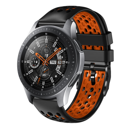 22mm Two-Color Breathable Silicone Watch Band, For Samsung Galaxy Watch3 45mm, For Samsung Galaxy Watch 46mm, For Samsung Gear S3 Classic, For Samsung Gear S3 Frontier - DealBuddy