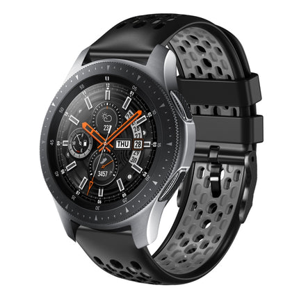 22mm Two-Color Breathable Silicone Watch Band, For Samsung Galaxy Watch3 45mm, For Samsung Galaxy Watch 46mm, For Samsung Gear S3 Classic, For Samsung Gear S3 Frontier - DealBuddy
