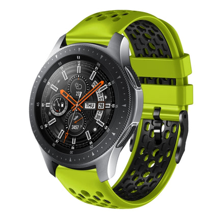 22mm Two-Color Breathable Silicone Watch Band, For Samsung Galaxy Watch3 45mm, For Samsung Galaxy Watch 46mm, For Samsung Gear S3 Classic, For Samsung Gear S3 Frontier - DealBuddy