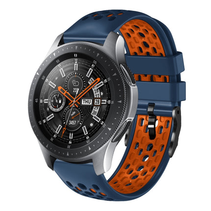 22mm Two-Color Breathable Silicone Watch Band, For Samsung Galaxy Watch3 45mm, For Samsung Galaxy Watch 46mm, For Samsung Gear S3 Classic, For Samsung Gear S3 Frontier - DealBuddy