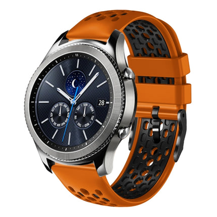 22mm Two-Color Breathable Silicone Watch Band, For Samsung Galaxy Watch3 45mm, For Samsung Galaxy Watch 46mm, For Samsung Gear S3 Classic, For Samsung Gear S3 Frontier - DealBuddy