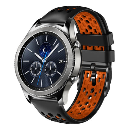 22mm Two-Color Breathable Silicone Watch Band, For Samsung Galaxy Watch3 45mm, For Samsung Galaxy Watch 46mm, For Samsung Gear S3 Classic, For Samsung Gear S3 Frontier - DealBuddy
