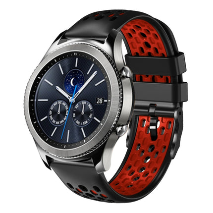 22mm Two-Color Breathable Silicone Watch Band