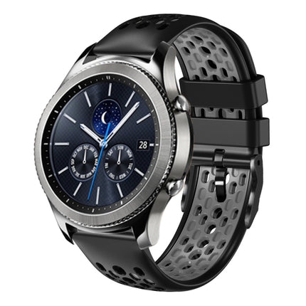 22mm Two-Color Breathable Silicone Watch Band