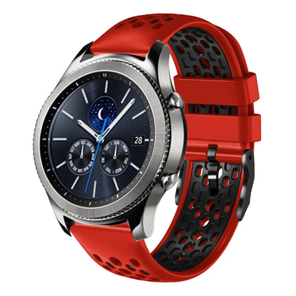 22mm Two-Color Breathable Silicone Watch Band