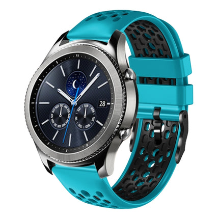 22mm Two-Color Breathable Silicone Watch Band