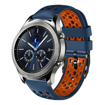 22mm Two-Color Breathable Silicone Watch Band