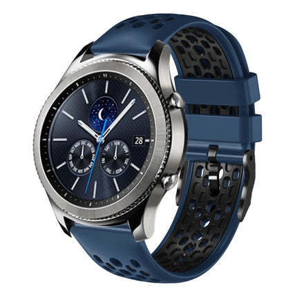 22mm Two-Color Breathable Silicone Watch Band
