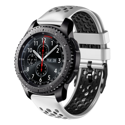 22mm Two-Color Breathable Silicone Watch Band