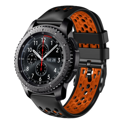 22mm Two-Color Breathable Silicone Watch Band