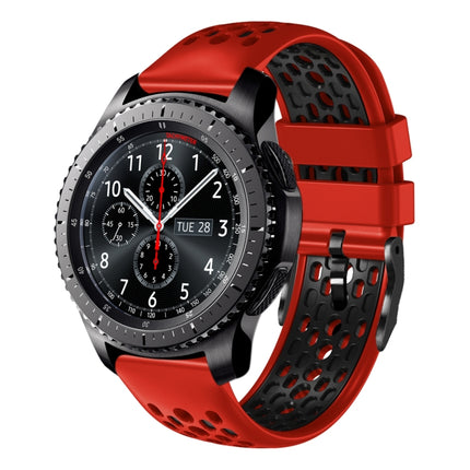 22mm Two-Color Breathable Silicone Watch Band