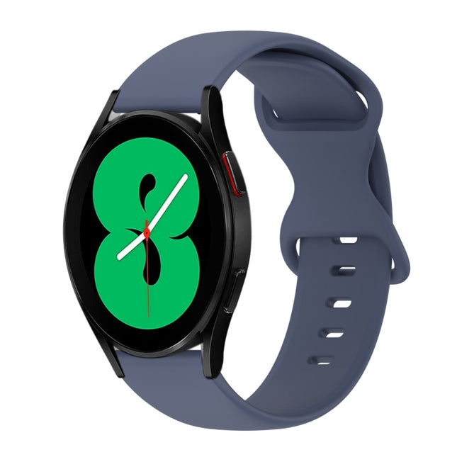 20mm Butterfly Buckle Solid Color Silicone Watch Band
