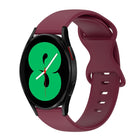 20mm Butterfly Buckle Solid Color Silicone Watch Band, For Samsung Galaxy Watch 4 44mm, For Samsung Galaxy Watch 4 Classic 46mm, For Samsung Galaxy Watch 4 Classic 42mm, For Samsung Galaxy Watch Active 2 - DealBuddy