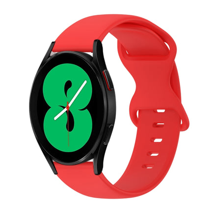 20mm Butterfly Buckle Solid Color Silicone Watch Band, For Samsung Galaxy Watch 4 44mm, For Samsung Galaxy Watch 4 Classic 46mm, For Samsung Galaxy Watch 4 Classic 42mm, For Samsung Galaxy Watch Active 2 - DealBuddy