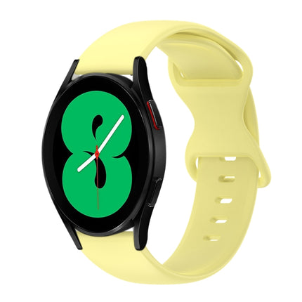 20mm Butterfly Buckle Solid Color Silicone Watch Band, For Samsung Galaxy Watch 4 44mm, For Samsung Galaxy Watch 4 Classic 46mm, For Samsung Galaxy Watch 4 Classic 42mm, For Samsung Galaxy Watch Active 2 - DealBuddy