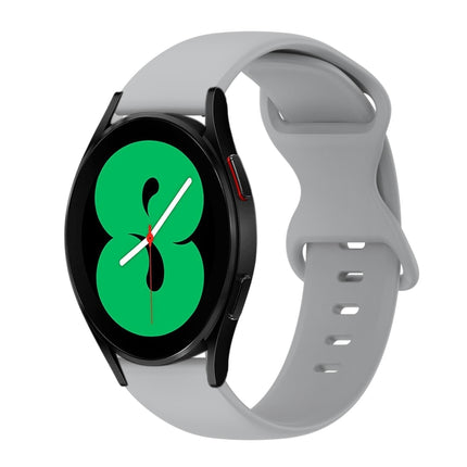 20mm Butterfly Buckle Solid Color Silicone Watch Band, For Samsung Galaxy Watch 4 44mm, For Samsung Galaxy Watch 4 Classic 46mm, For Samsung Galaxy Watch 4 Classic 42mm, For Samsung Galaxy Watch Active 2 - DealBuddy