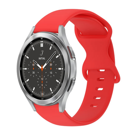 20mm Butterfly Buckle Solid Color Silicone Watch Band, For Samsung Galaxy Watch 4 44mm, For Samsung Galaxy Watch 4 Classic 46mm, For Samsung Galaxy Watch 4 Classic 42mm, For Samsung Galaxy Watch Active 2 - DealBuddy