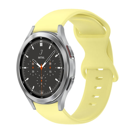 20mm Butterfly Buckle Solid Color Silicone Watch Band, For Samsung Galaxy Watch 4 44mm, For Samsung Galaxy Watch 4 Classic 46mm, For Samsung Galaxy Watch 4 Classic 42mm, For Samsung Galaxy Watch Active 2 - DealBuddy