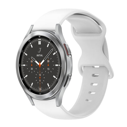 20mm Butterfly Buckle Solid Color Silicone Watch Band, For Samsung Galaxy Watch 4 44mm, For Samsung Galaxy Watch 4 Classic 46mm, For Samsung Galaxy Watch 4 Classic 42mm, For Samsung Galaxy Watch Active 2 - DealBuddy