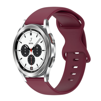 20mm Butterfly Buckle Solid Color Silicone Watch Band, For Samsung Galaxy Watch 4 44mm, For Samsung Galaxy Watch 4 Classic 46mm, For Samsung Galaxy Watch 4 Classic 42mm, For Samsung Galaxy Watch Active 2 - DealBuddy