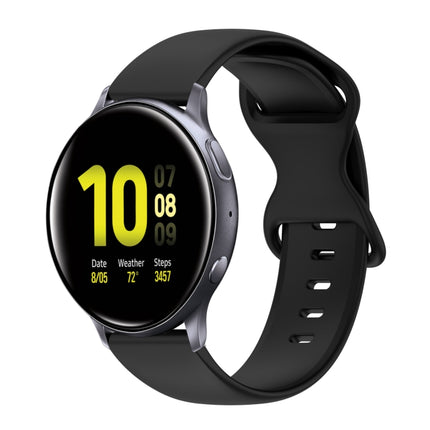 20mm Butterfly Buckle Solid Color Silicone Watch Band