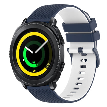 20mm Checkered Two-Color Silicone Watch Band, For Samsung Gear Sport, For Samsung Gear S2 Classic - DealBuddy