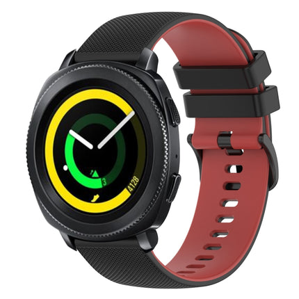 20mm Checkered Two-Color Silicone Watch Band, For Samsung Gear Sport, For Samsung Gear S2 Classic - DealBuddy