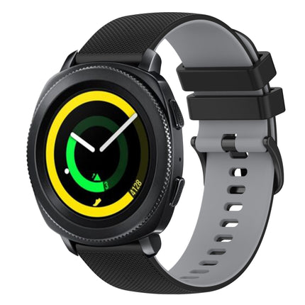 20mm Checkered Two-Color Silicone Watch Band, For Samsung Gear Sport, For Samsung Gear S2 Classic - DealBuddy