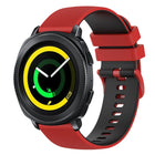 20mm Checkered Two-Color Silicone Watch Band, For Samsung Gear Sport, For Samsung Gear S2 Classic - DealBuddy
