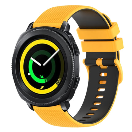 20mm Checkered Two-Color Silicone Watch Band