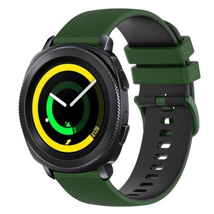 20mm Checkered Two-Color Silicone Watch Band, For Samsung Gear Sport, For Samsung Gear S2 Classic - DealBuddy