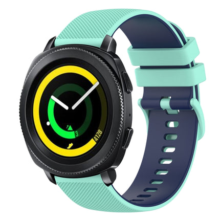 20mm Checkered Two-Color Silicone Watch Band