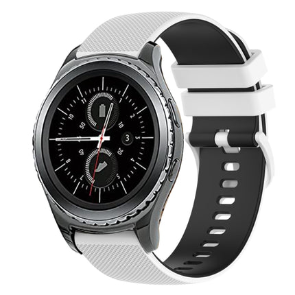 20mm Checkered Two-Color Silicone Watch Band, For Samsung Gear Sport, For Samsung Gear S2 Classic - DealBuddy