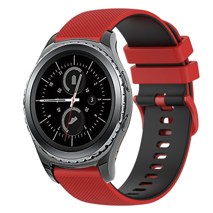 20mm Checkered Two-Color Silicone Watch Band, For Samsung Gear Sport, For Samsung Gear S2 Classic - DealBuddy