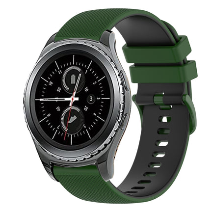20mm Checkered Two-Color Silicone Watch Band, For Samsung Gear Sport, For Samsung Gear S2 Classic - DealBuddy