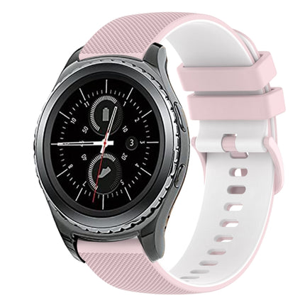20mm Checkered Two-Color Silicone Watch Band, For Samsung Gear Sport, For Samsung Gear S2 Classic - DealBuddy