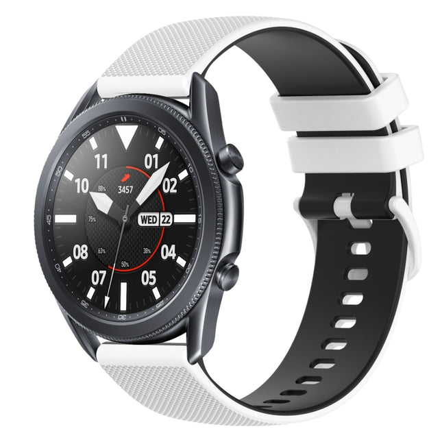 22mm Checkered Two-Color Silicone Watch Band, For Samsung Galaxy Watch3 45mm, For Samsung Galaxy Watch 46mm, For Samsung Gear S3 Classic, For Samsung Gear S3 Frontier - DealBuddy
