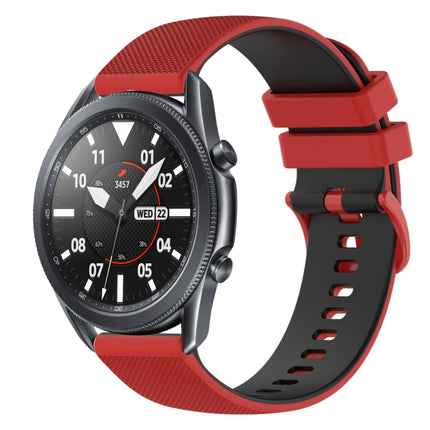 22mm Checkered Two-Color Silicone Watch Band, For Samsung Galaxy Watch3 45mm, For Samsung Galaxy Watch 46mm, For Samsung Gear S3 Classic, For Samsung Gear S3 Frontier - DealBuddy